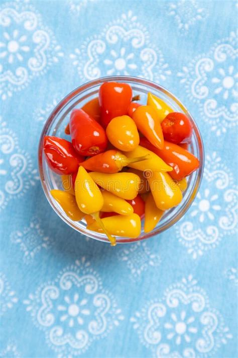 Pickled Hot Chili Peppers Stock Photo Image Of Peppers