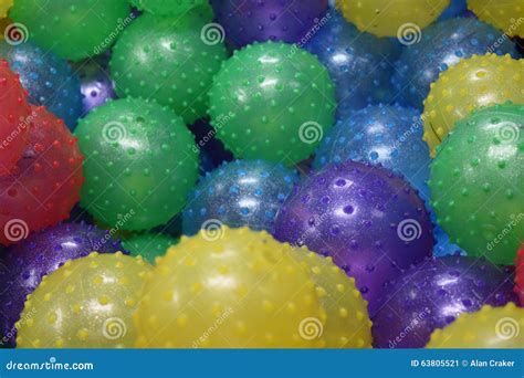 Colorful Toy Rubber Balls With Rubber Knobs Stock Image Image Of