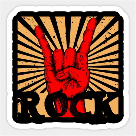 Vintage Rock N Roll Rock N Roll Ts Sticker Teepublic