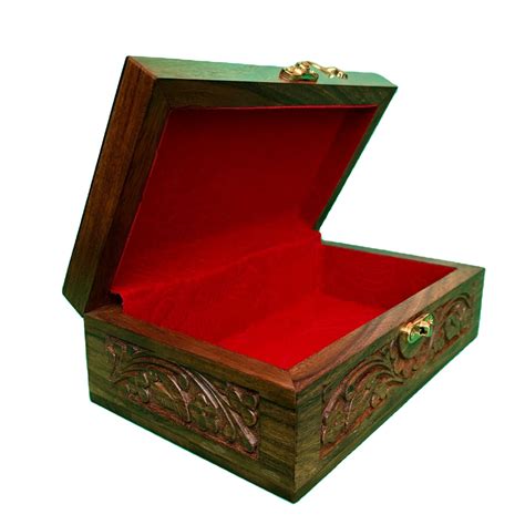 High Quality Original Sheesham Wood Hand Carved Wooden Jewelry Box