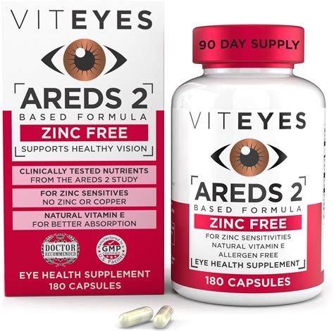 Amazon Viteyes Areds Zinc Free Macular Support Natural Allergen