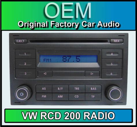 VW RCD 200 Lecteur CD Polo Voiture Stéréo Tête Unité Fourni Avec Code