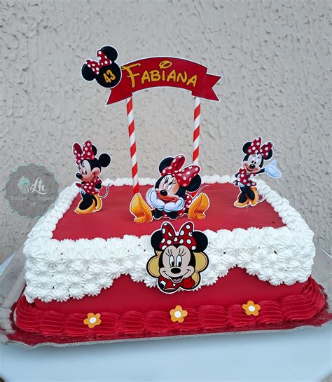 Coletar Imagem Bolo Da Minnie Vermelho Quadrado Br Thptnganamst