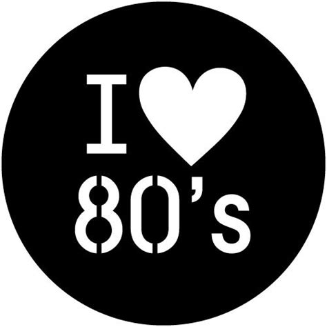 T1106 7 I Heart 80s Stainless Steel Gobo Gobotech