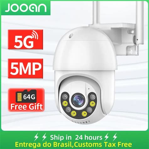 Jooan 3mp 5mp ptz wifi ip câmera de áudio cctv vigilância ao ar livre