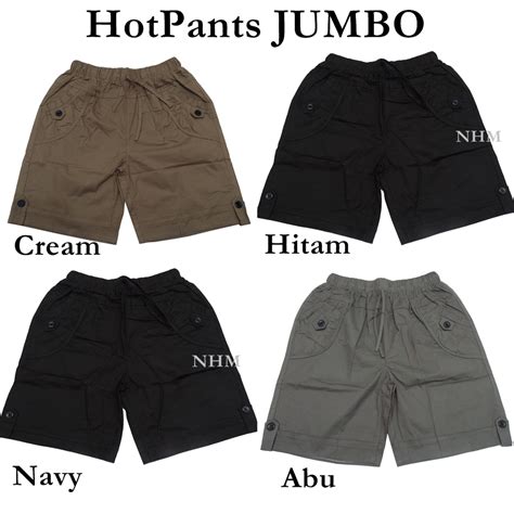 Jual Hotpants Jumbo Dan Standar Celana Pendek Wanita Katun Stretch