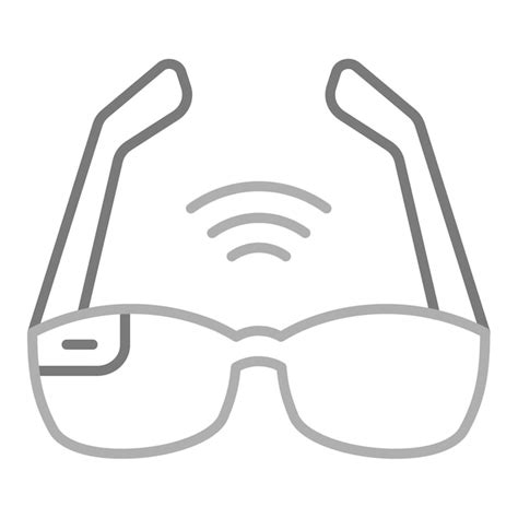 El Icono De Las Gafas Inteligentes Vector Premium