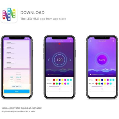 SP110E Bluetooth Controller RGB/W Lights LED Pixel Strip Smart Phone ...
