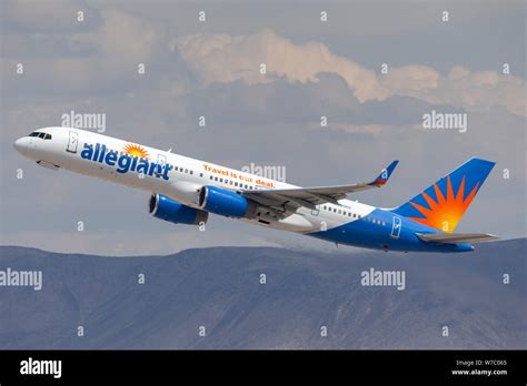 Allegiant Air Boeing 757 Airliner Taking Off From Mccarran International Airport In Las Vegas