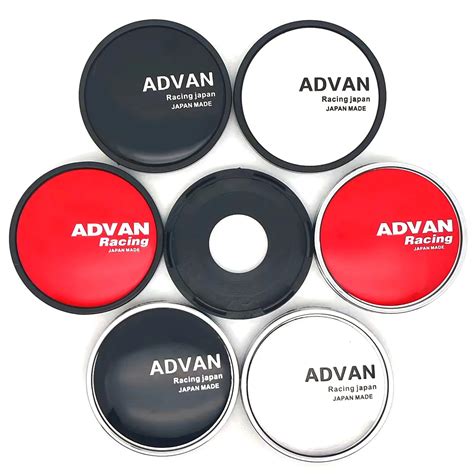 4PCS Lot 63MM 3color Car Wheel Center Hub Caps For ADVAN Racing Logo