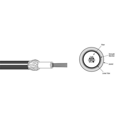 8 Fiber optic cable single mode Belden GORN808 - Fiber optic cable TYPE ...