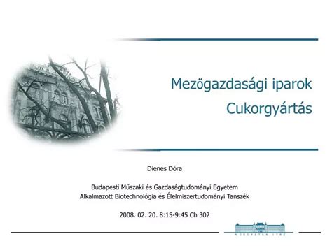 Ppt Mez Gazdas Gi Iparok Cukorgy Rt S Powerpoint Presentation Free