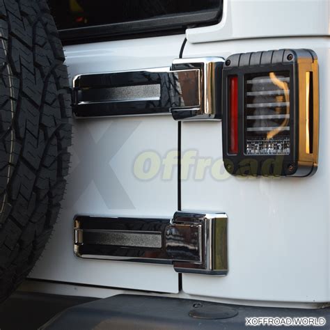 Tailgate Hinge Covers Chrome Jeep Wrangler JK XOEA075 X Offroad