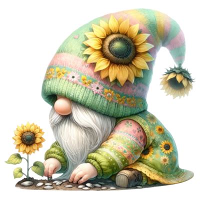 Sunflower Gnome PNGs for Free Download