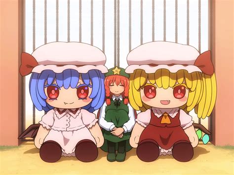 Blonde Hair Blue Hair Braids Doll Dress Fang Flandre Scarlet Hat Hong Meiling Long Hair Red Eyes