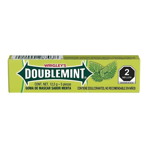 Goma De Mascar Wrigleys Doublemint Sabor Menta 12 5 G Walmart