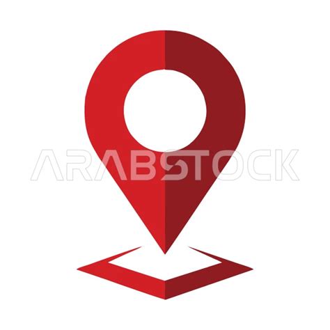 Vector Location Icon Location Icon Red Color Icons Isolated White