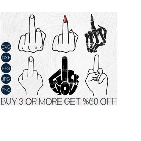 Middle Finger SVG Fuck You SVG Skeleton SVG Middle Finger Inspire Uplift