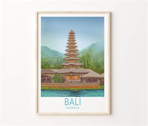 Bali Indonesia Travel Poster Bali Indonesia Print Indonesia Wall Art