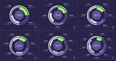 Circle Chart Infographic Template With 9 Options Vector Image