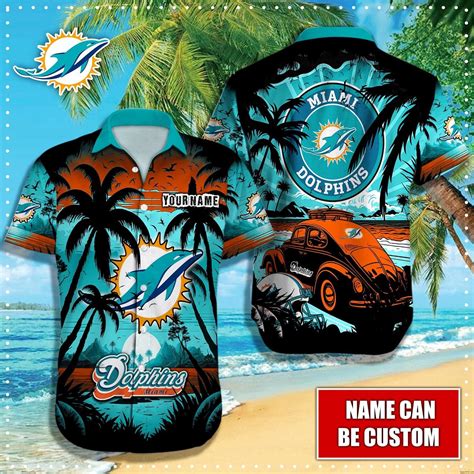 Personalized Miami Dolphins Vintage Cruise Hawaiian Shirt - TeeAloha