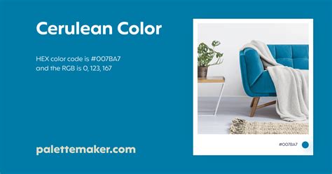 Cerulean Color Hex 007ba7 Meaning And Live Previews Palettemaker