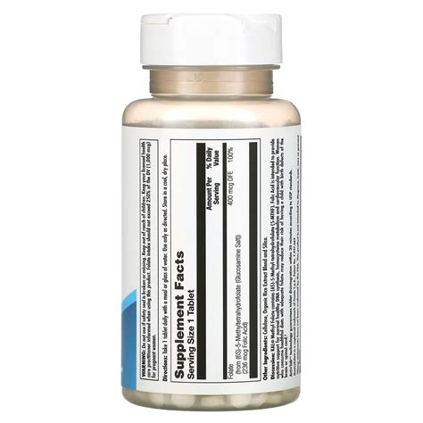 Купити KAL, Метилфолат, 400 мкг, Methyl Folate, 90 таблеток, ціна 390 ...
