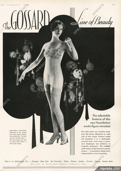 Gossard Lingerie Original Adverts And Images