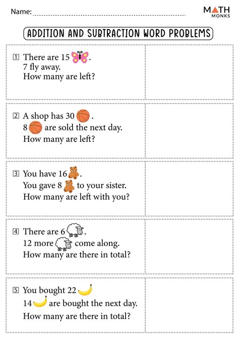 Free Subtraction Word Problems Worksheet For Grade 1 Download Free Subtraction Word Problems