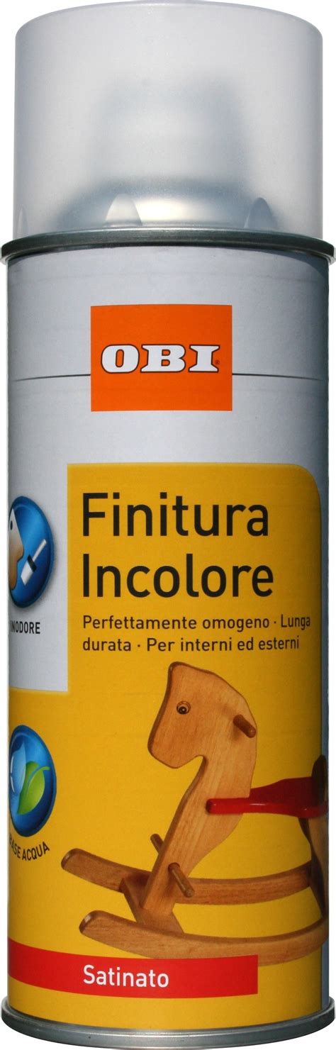 OBI Vernice Spray Finitura Satinata Base Acqua Incolore 400 Ml OBI