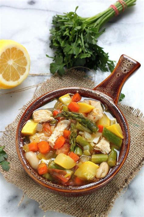 Spring Chicken Vegetable Soup Baker By Nature Vegetable Soup With