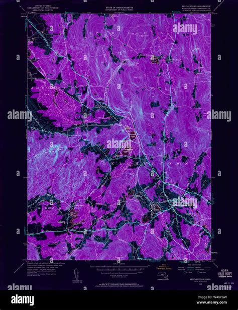 Massachusetts USGS Historical Topo Map MA Belchertown 349999 1949 24000