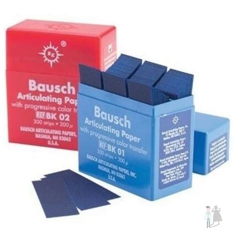 Артикуляционная бумага Бауш | Bausch bk 01 (синяя) и bk02 (красная) 200 мкм