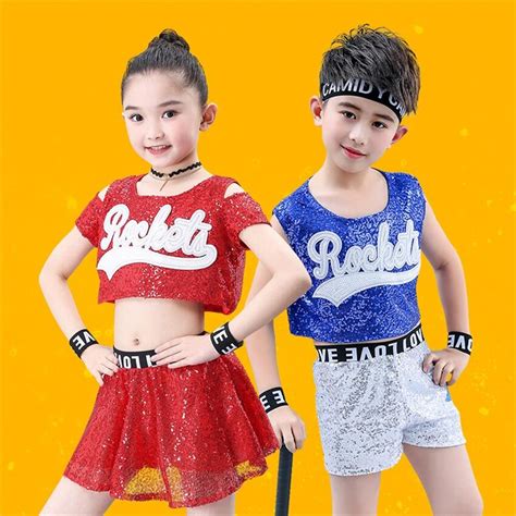 Bán Hot Trang Phục Jazz Quần Áo Tập Nhảy Cho Trẻ Em Cho Bé Gái Trang Phục Đội Cổ Vũ Hiphop