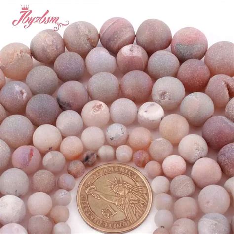 Mm Round Light Pink Metallic Titanium Coated Druzy Agates Stone