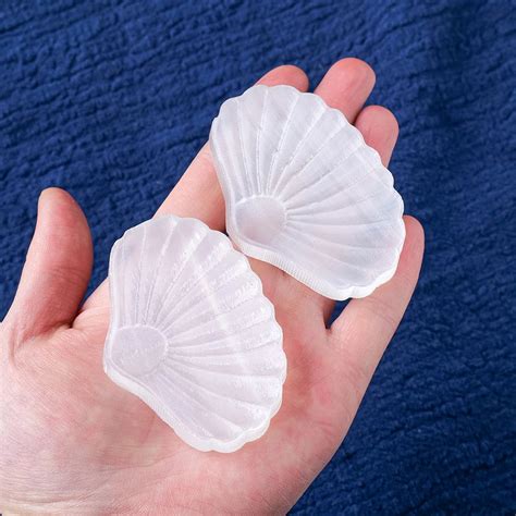 Shell Selenite Charging Tray Enhance Crystal Energy Loveselenite