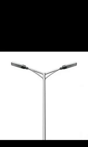 5m To 9m GI Or MS Double Arm Street Light Pole At Rs 2200 Piece In