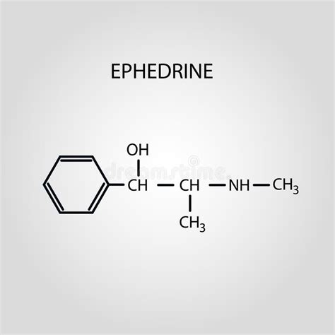 Ephedrine atomic stucture stock illustration. Illustration of fresh - 115657566