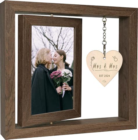 4x6 Mrs And Mrs Est 2024 Picture Frame Mrs And Mrs Wedding Ts Newlywed Present Lesbian Couple