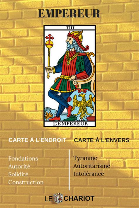 Lempereur Du Tarot Interprétation Des Cartes Du Tarot De Marseille Voyance Carte Tarot