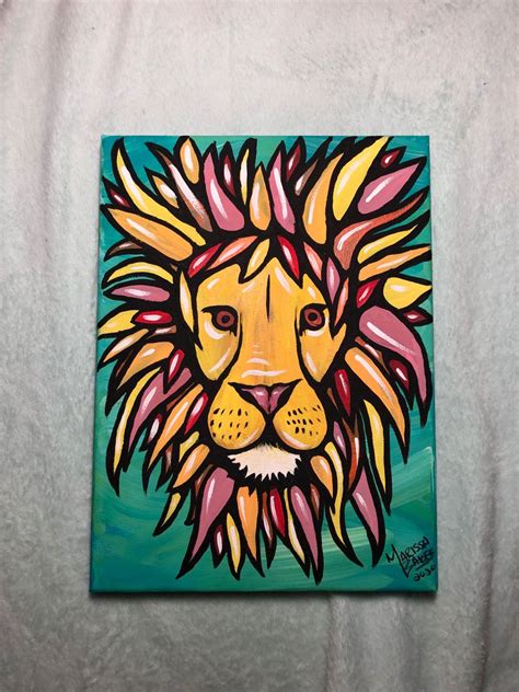 Lion Canvas Painting Lion Canvas Painting Lion Painting Lion