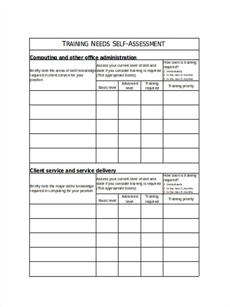 Free Training Needs Assessment Forms In Ms Word Pdf Hot Sex Picture