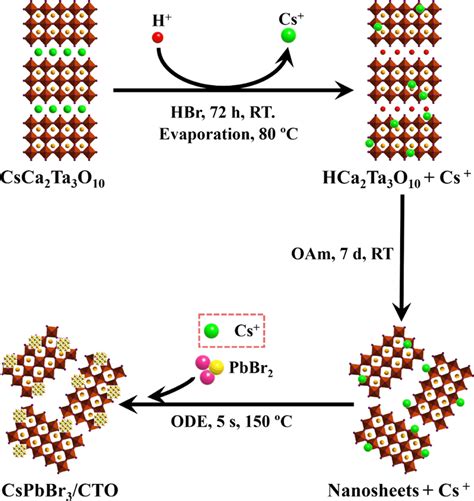 Schematic Illustration Of The Synthesis Process Of CsPbBr 3 CTO