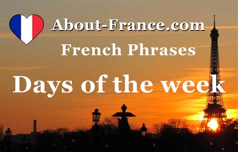 French days of the week