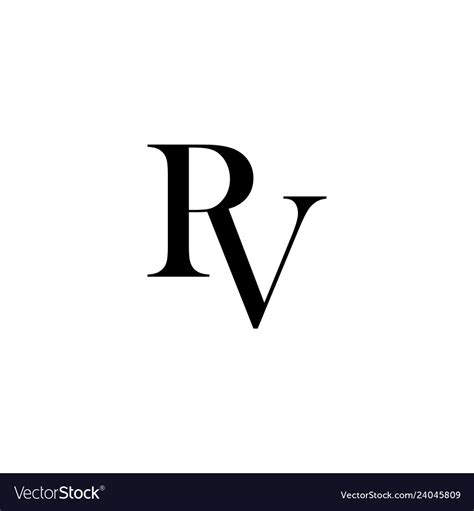 Rv letter logo icon Royalty Free Vector Image - VectorStock