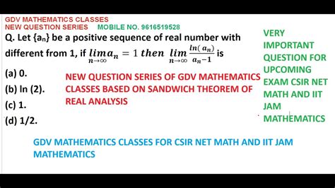 Csir Net Math And Iit Jam Mathematics New Question Series Of Real