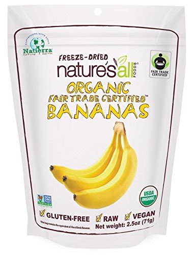 Natierra Nature S All Foods Organic Freeze Dried Bananas 2 5 Ounce