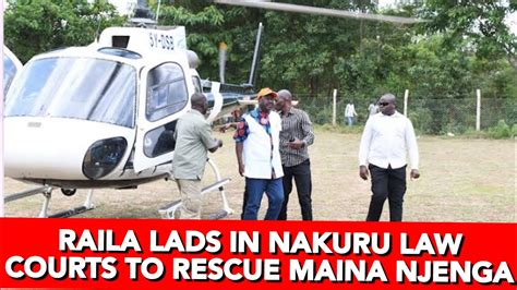 Happening Now Raila Lands At Nakuru Law Courts Accompanied By Karua