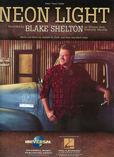 Blake Shelton Neon Light Sheet Music Reverb