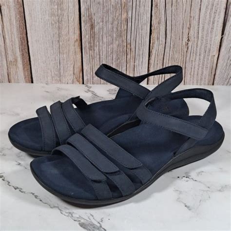 Abeo Shoes Abeo Bio System Breezy Strappy Sandals Navy Leather